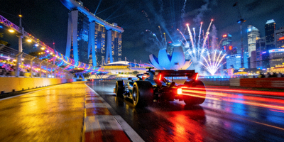 F1新加坡夜赛灯光秀集锦 - 滨海湾赛道夜间比赛和灯光表演